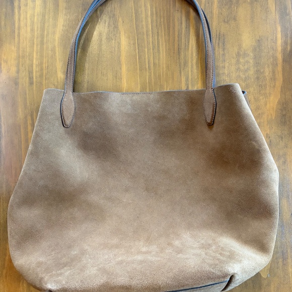 Madewell Oversized suede shopper tote (Dried Acorn) - Picture 5 of 9